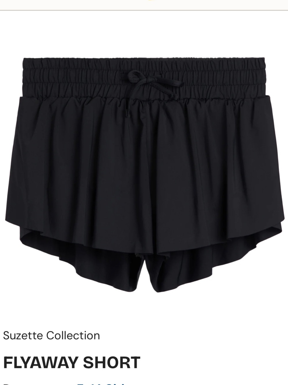 Suzette Collection Flyaway Short - Black Girls 5T